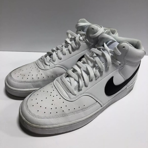 Nike Men’s Court Vision Mid White Sneakers, Size 12 M main image 5
